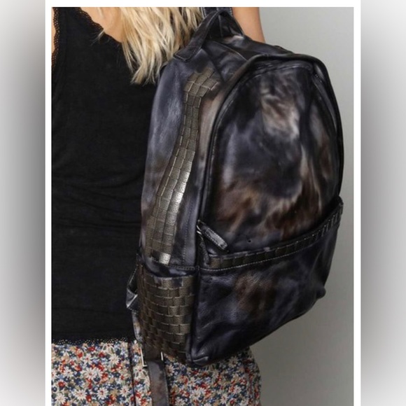 POL Handbags - POL studs on my leather distressed tie-dyed, studded leather backpack